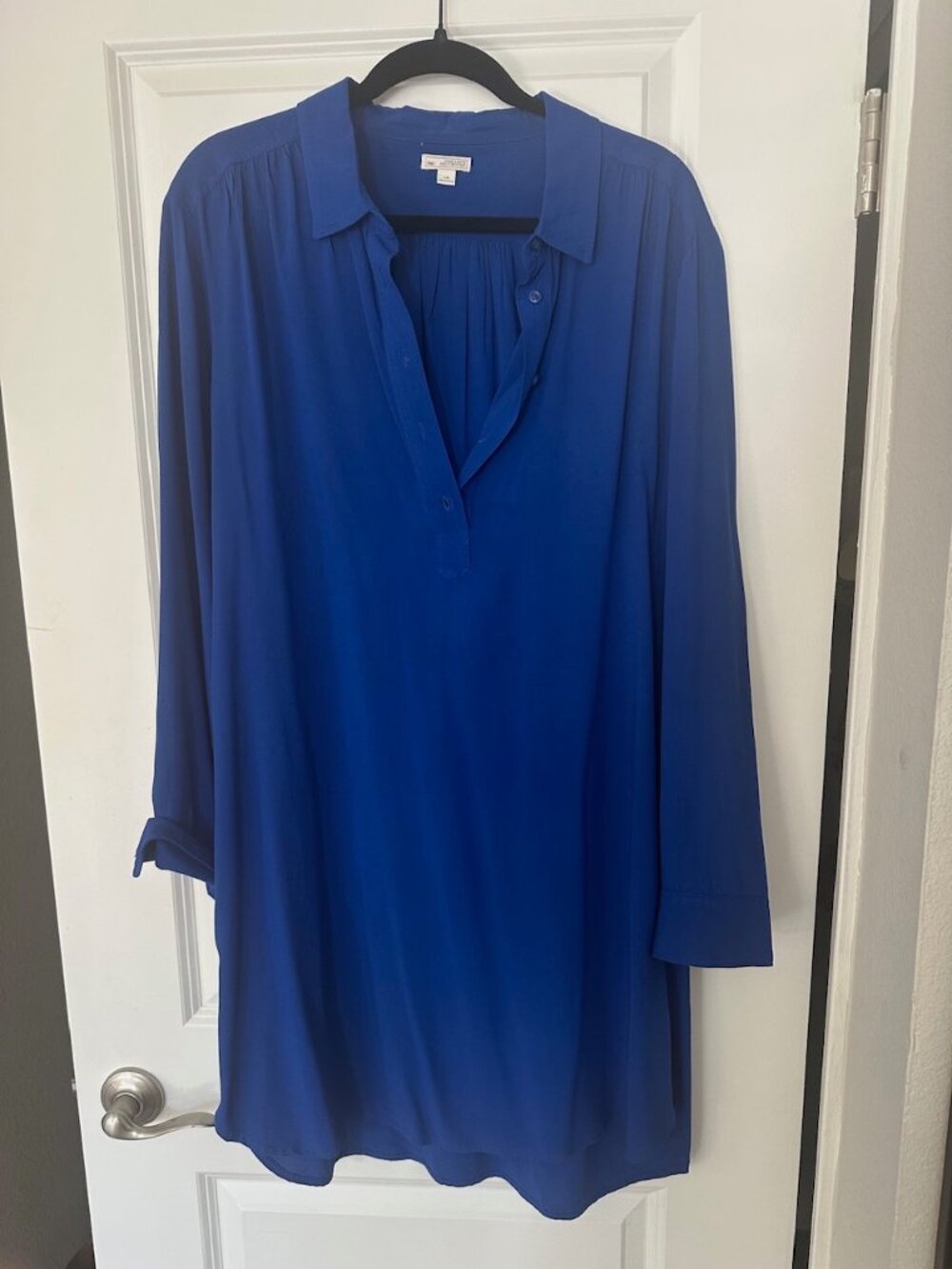 GAP Royal blue long sleeve shirt dress. L